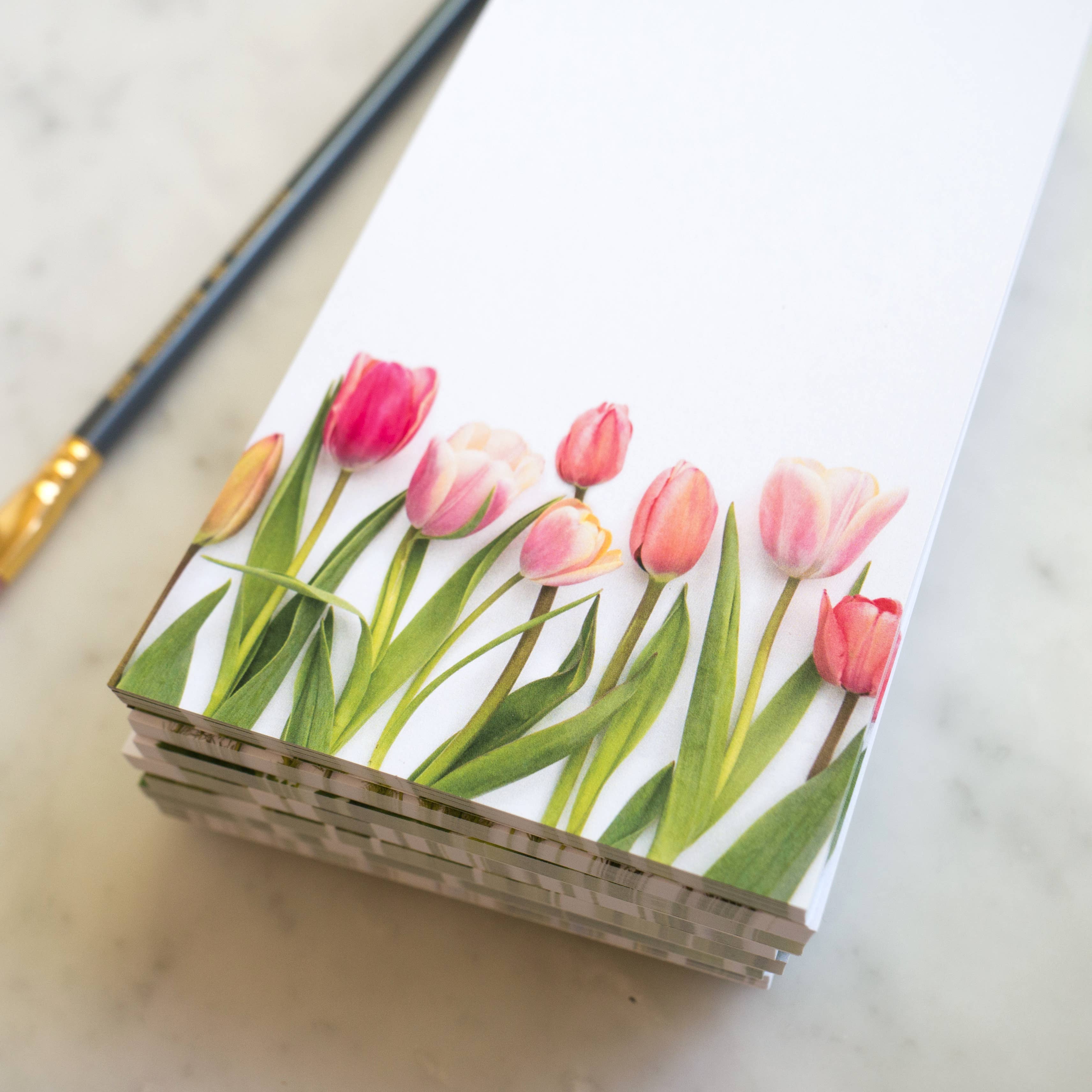 Notepad, Pink Tulips – Periwinkle Rose