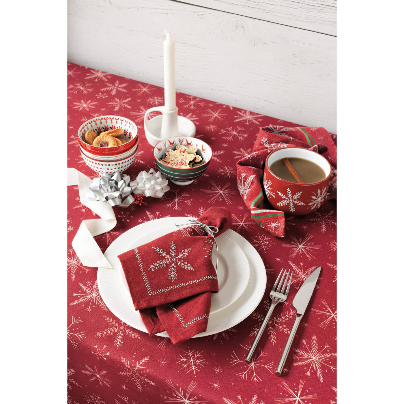 Snowflakes Christmas Napkins Set of 4
