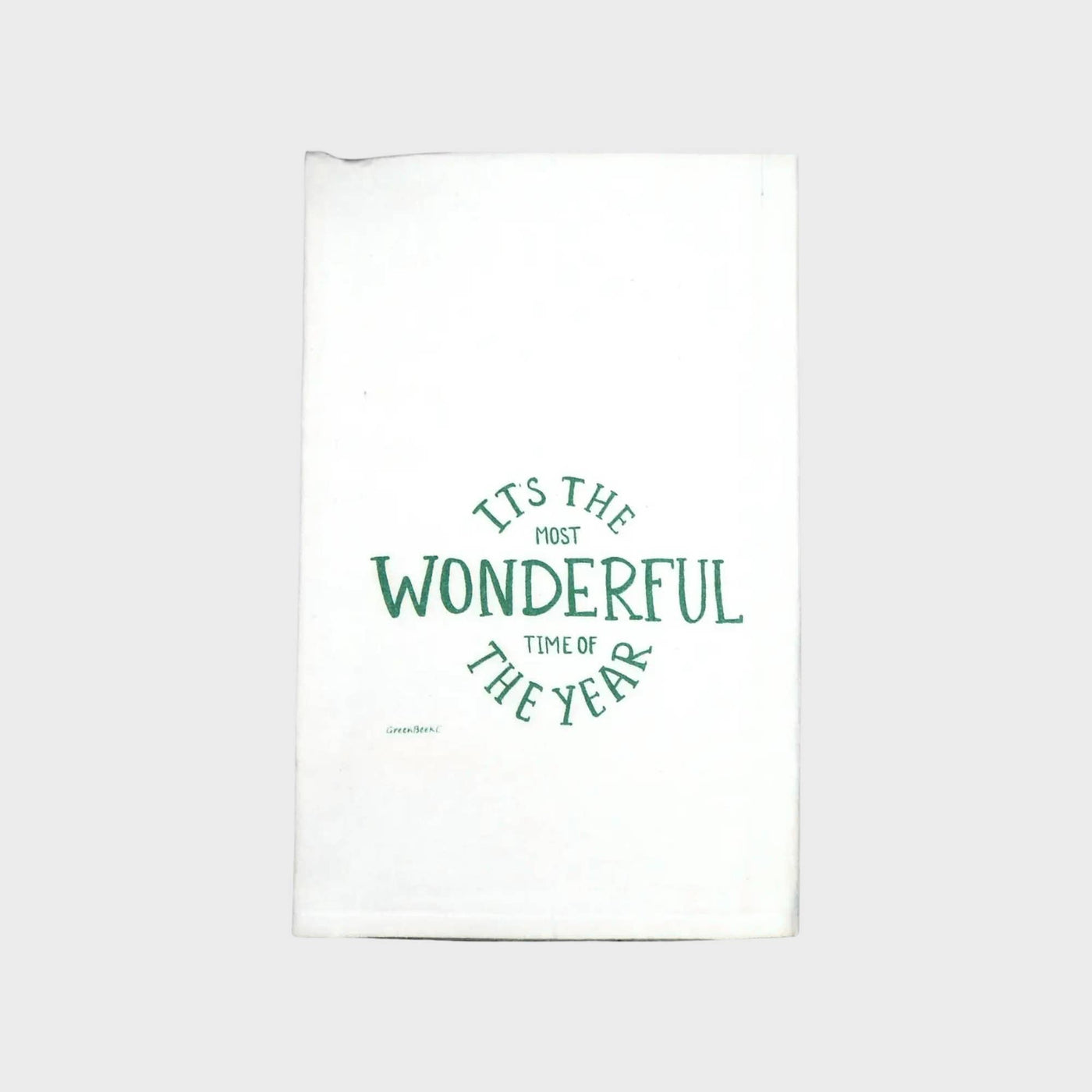 Wonderful Time Dish Towel | Tea Towel | Christmas Dish Towel
