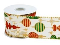 2 - 1/2" Ornaments Wire Ribbon (10 yds) - Periwinkle Rose