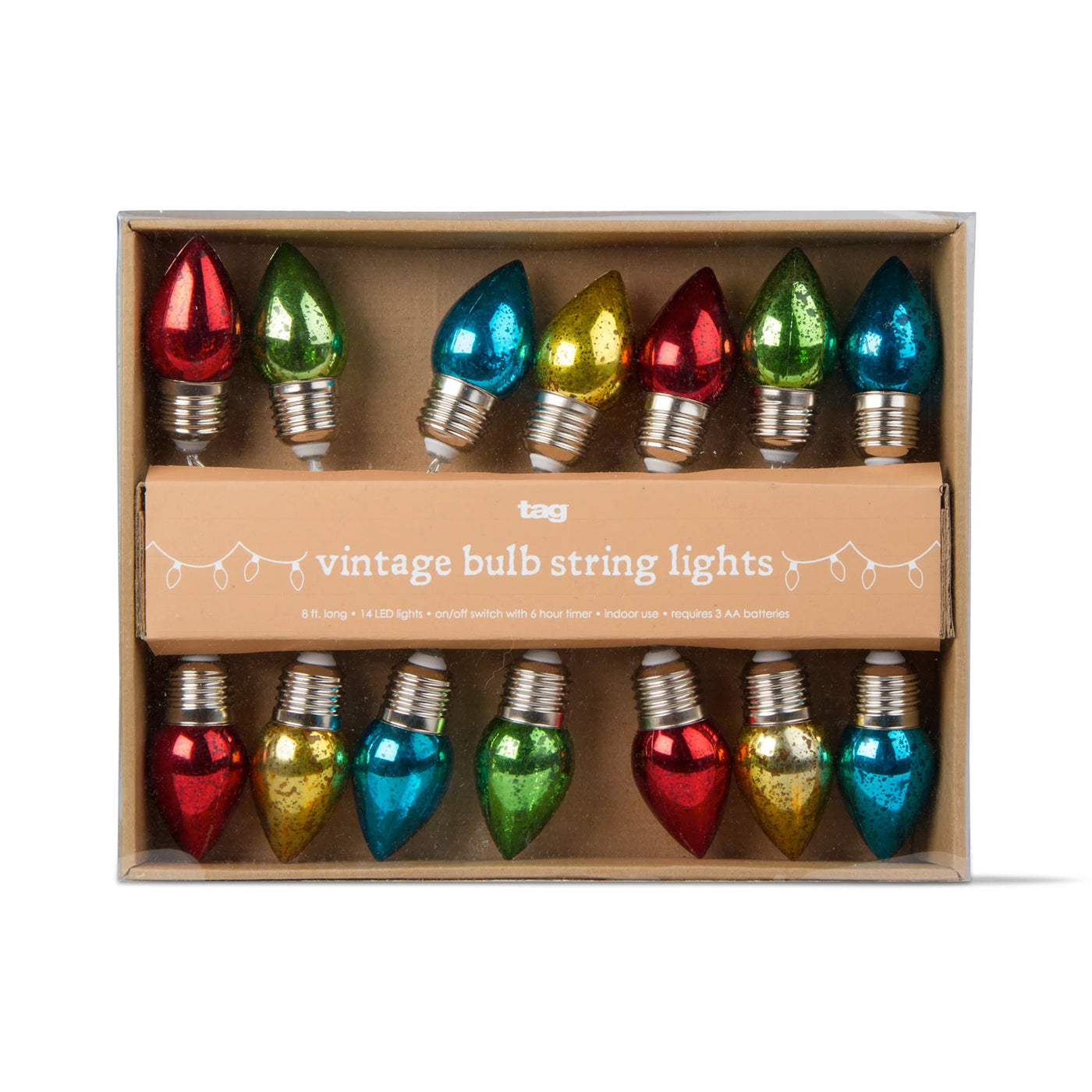 Vintage Bulbs LED String Lights (Multi-Color)