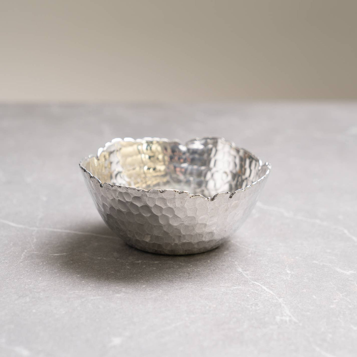 Aluminum Bowl with Torn Edges