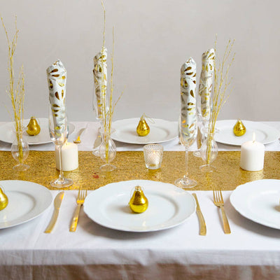 Gold Glitter Table Runner | 6ft | Christmas Decor |