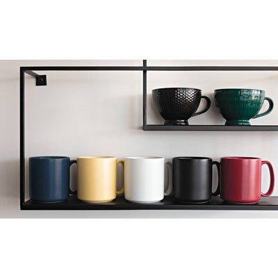 Black Stamped Latte Mug 14 oz