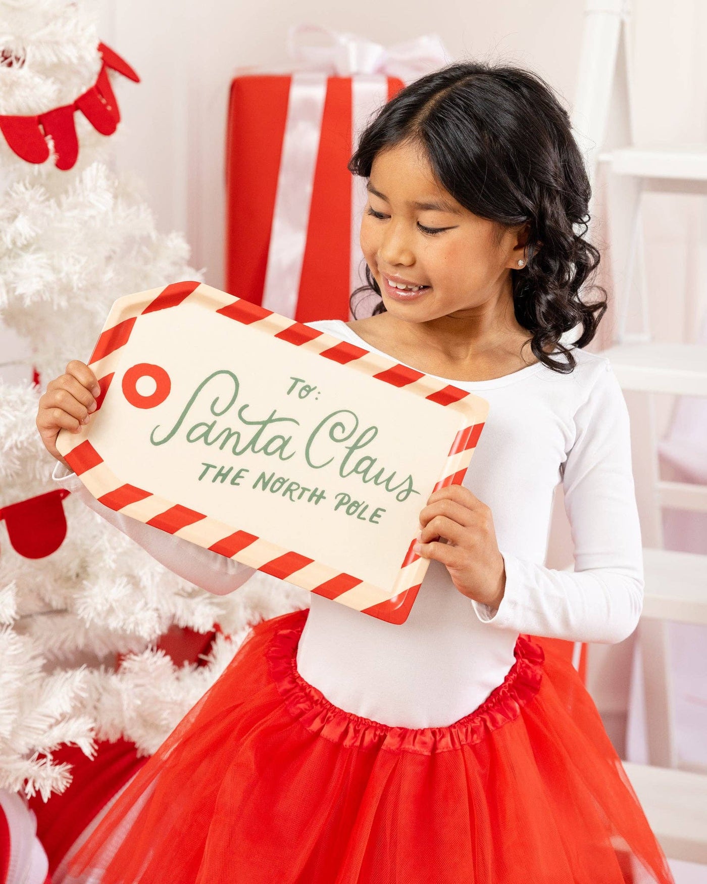 To Santa Tag Bamboo Tray