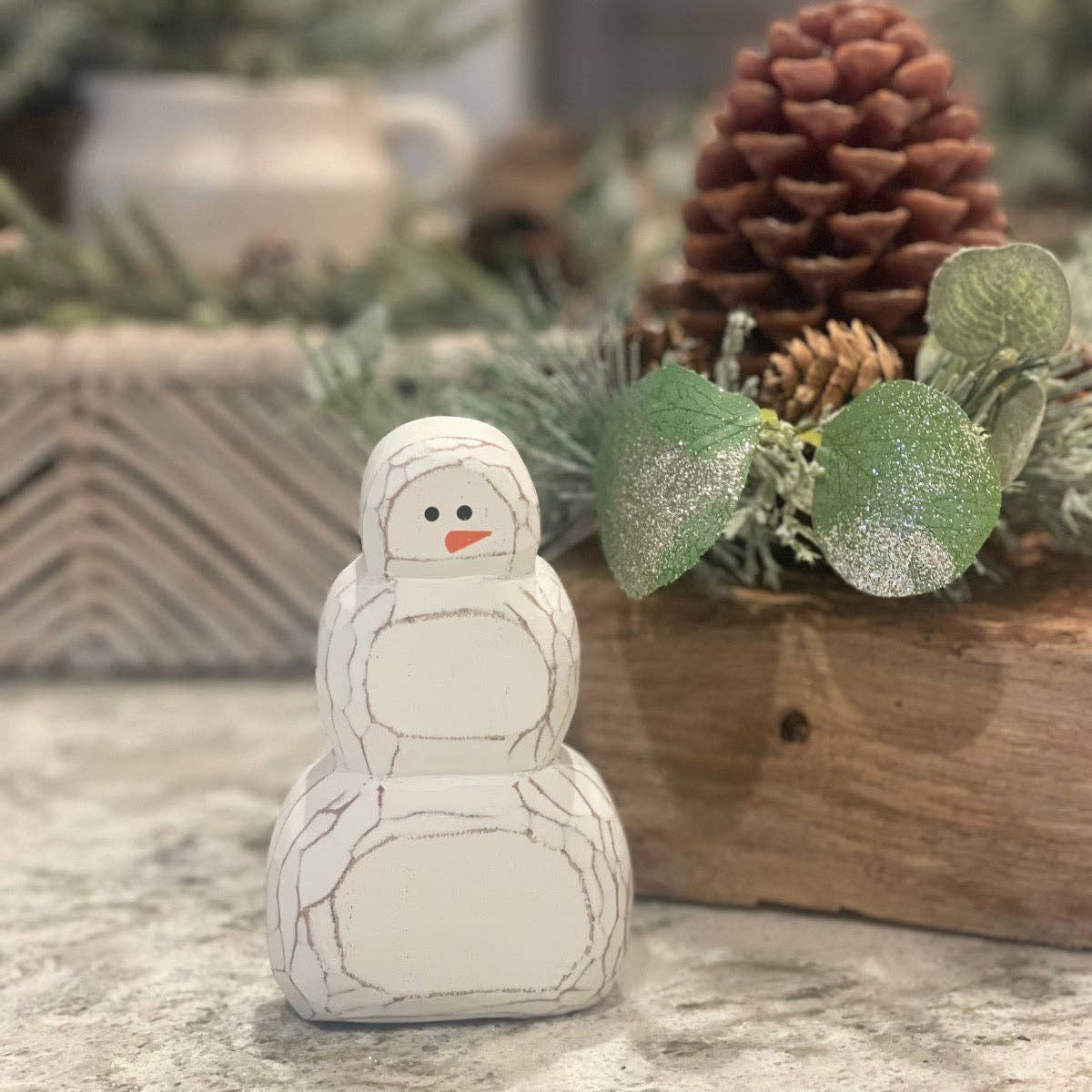 4 1/2" Carved Christmas Frosty