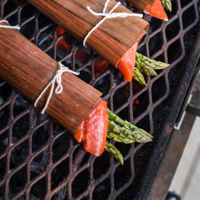 8 - Pack of 7.25" x 8" Grilling Wraps for Salmon & Veggies! - Periwinkle Rose