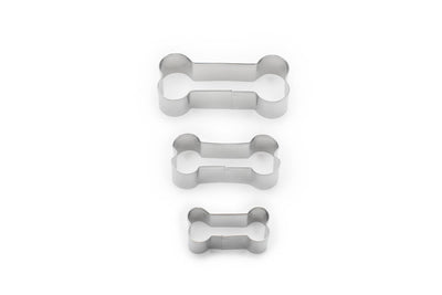Fox Run Dog Bone Cookie Cutter Set, 3-Piece, 2” to 3.5”