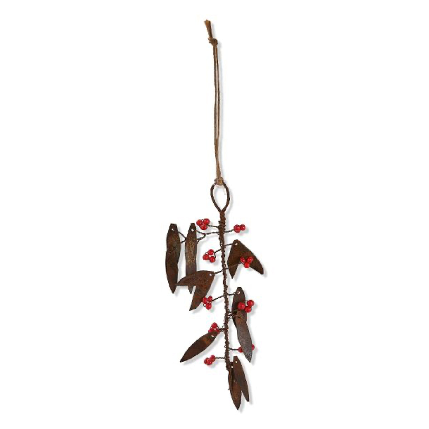 Weathered Willow Leaves and Berries Ornament