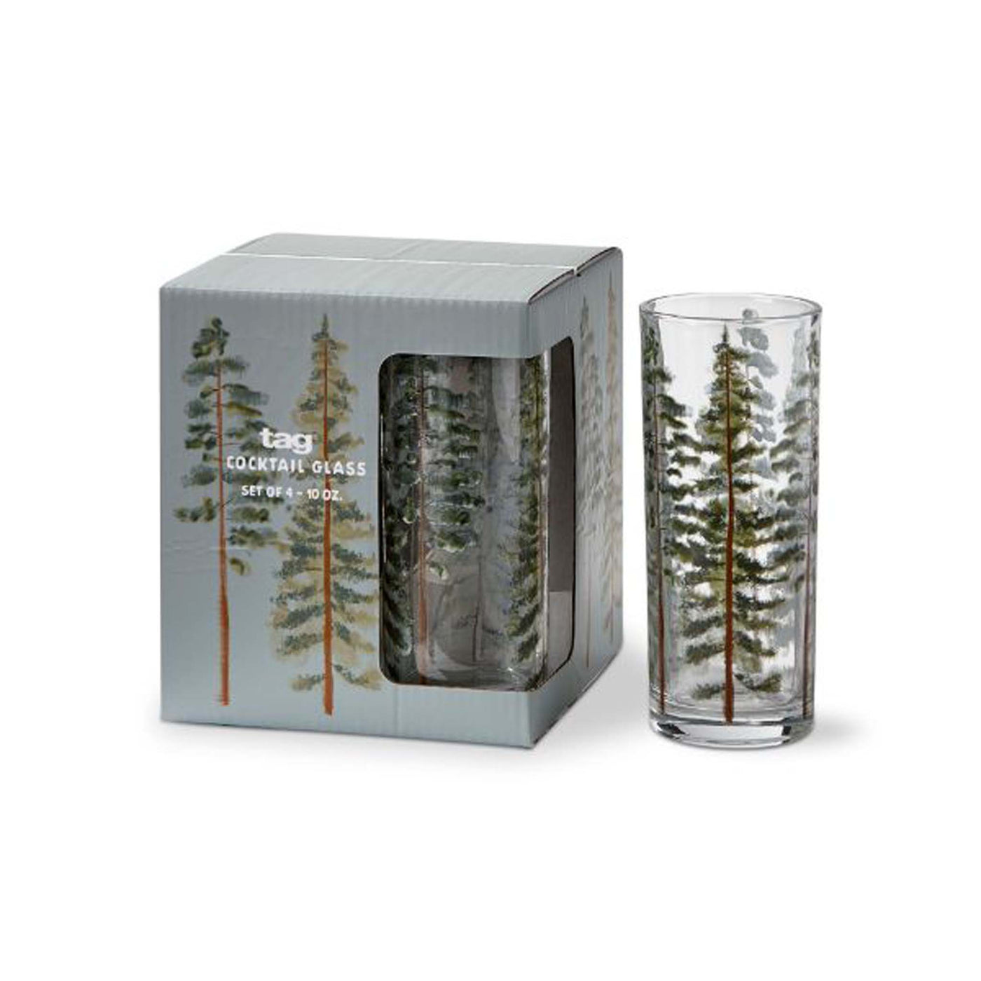 Tree Lined Drinks Glass (Set of 4)