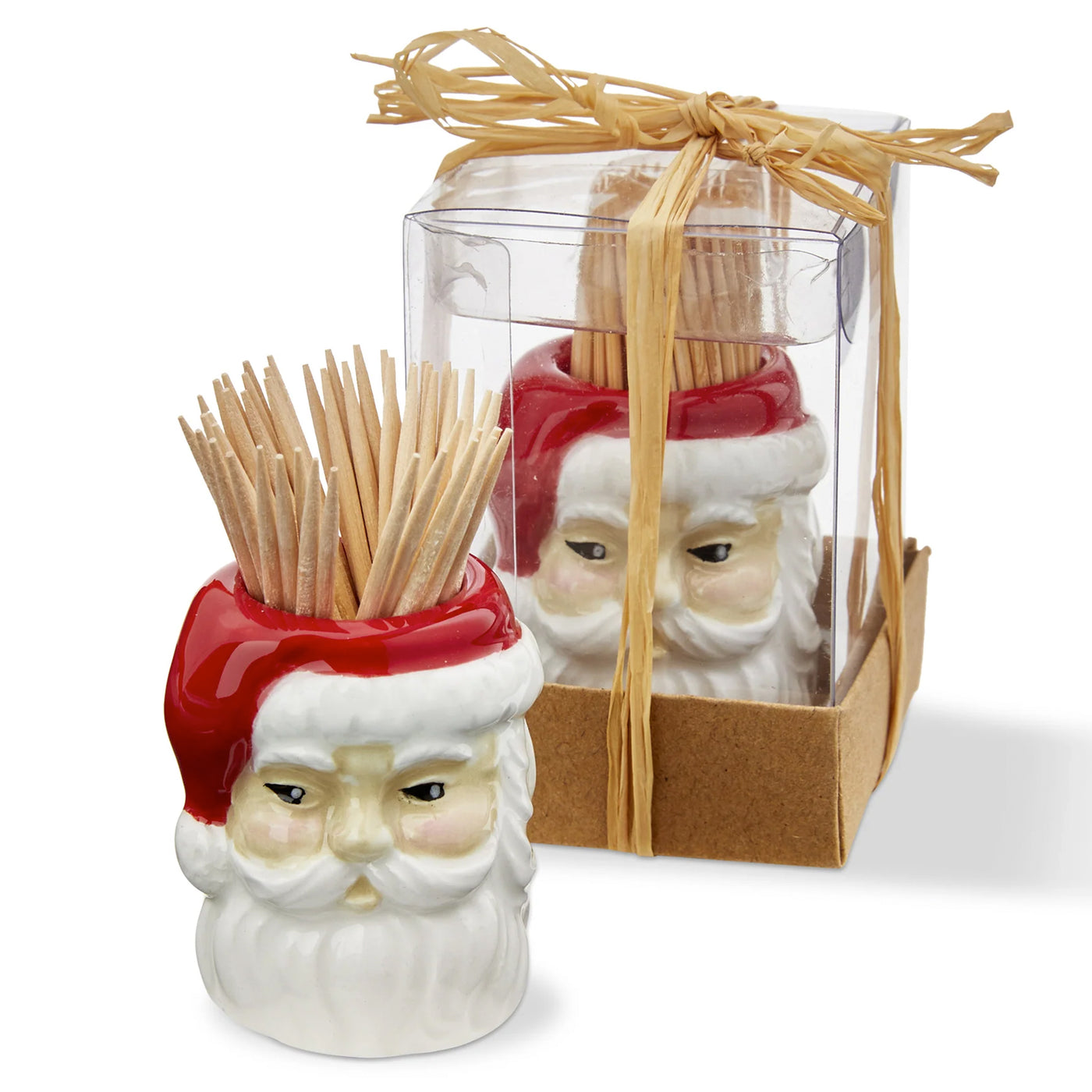 Vintage Santa Toothpick Holder Set