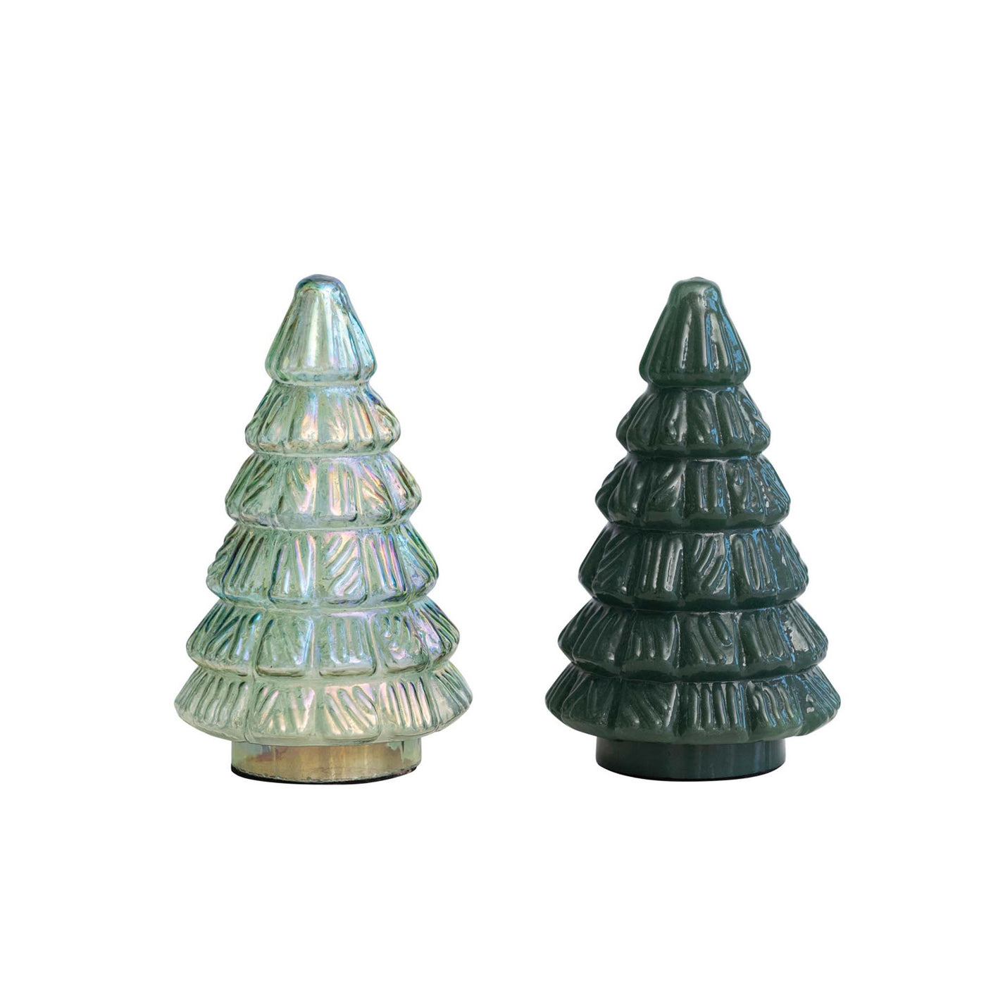 4-3/4" x 8" Embossed Glass Tree (2 Colors)