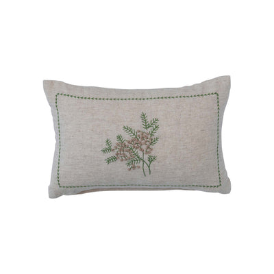 Cotton & Linen Evergreen Lumbar/Accent Pillow
