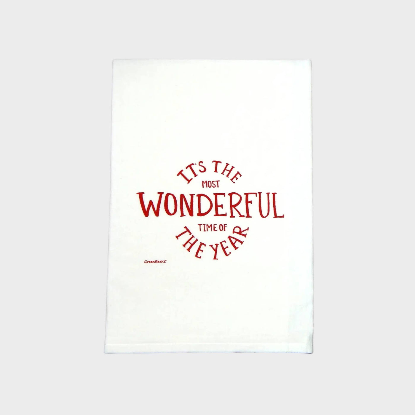 Wonderful Time Dish Towel | Tea Towel | Christmas Dish Towel