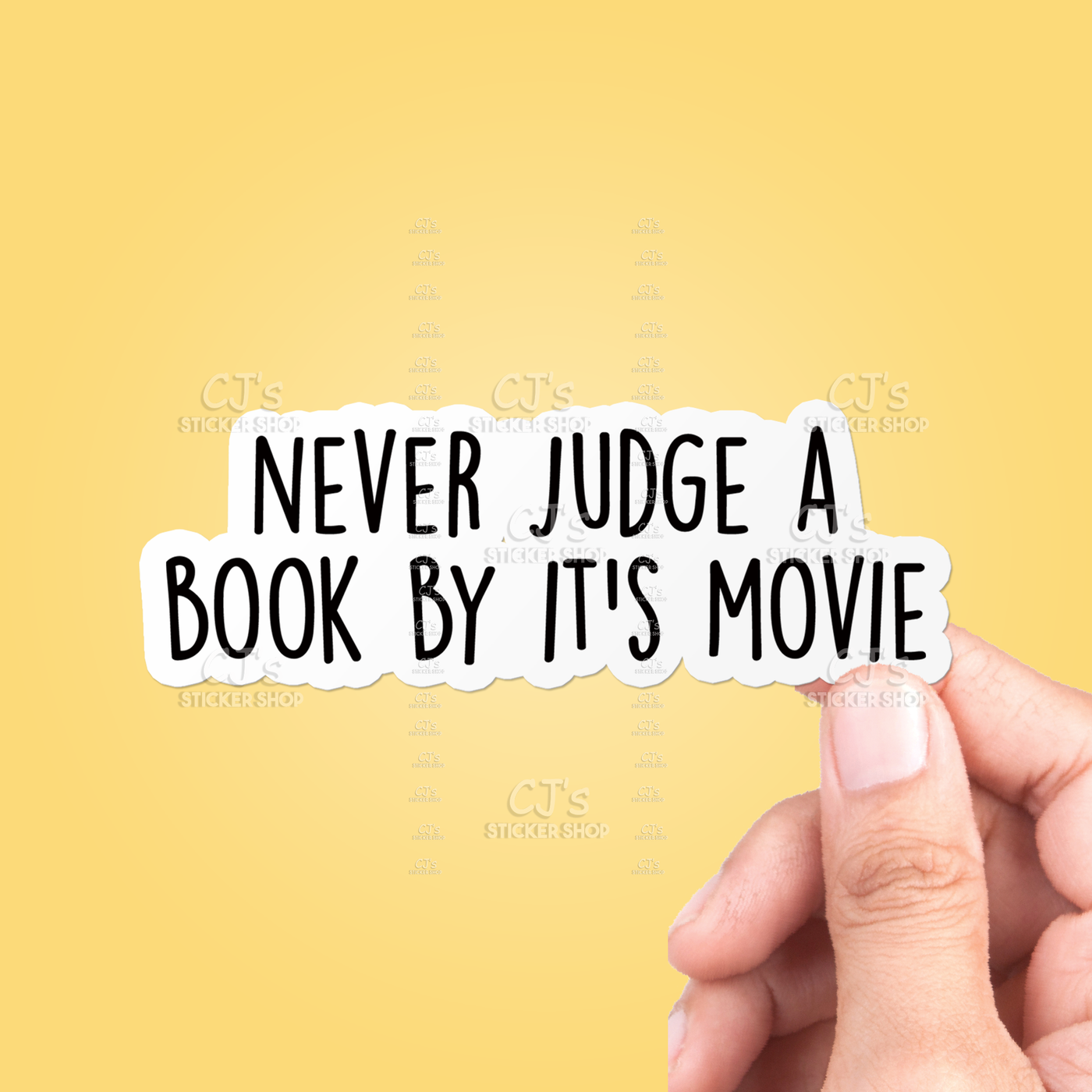 Never Judge A Book By It's Movie Sticker Vinyl Decal