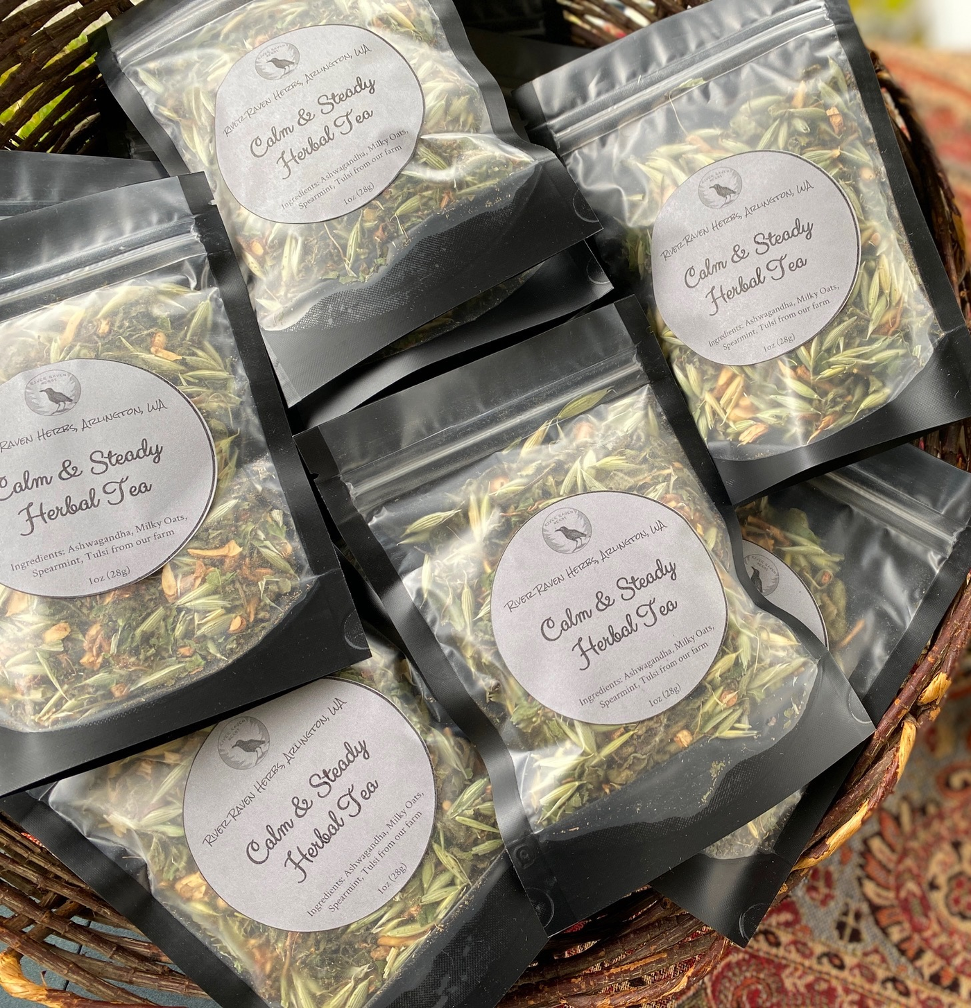 River Raven Herbs Calm & Steady Herbal Tea