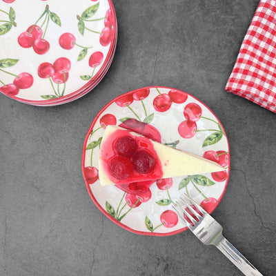 Cherry 6" Melamine Plate - Periwinkle Rose
