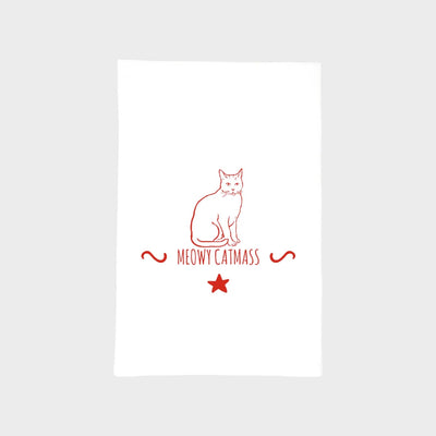 Meowy Catmass Dish Towel | Tea Towels | Christmas Dish Towel