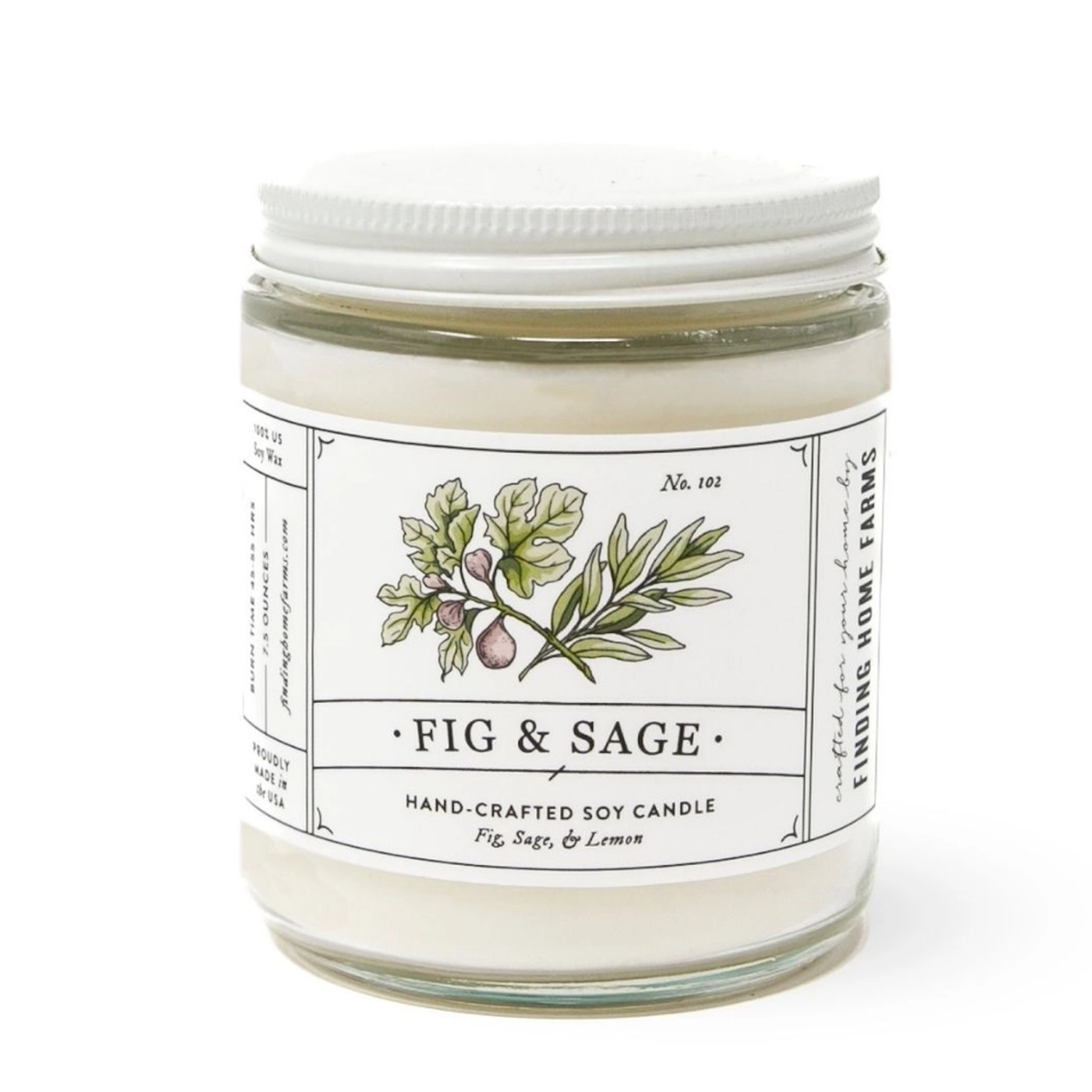 Fig & Sage Soy Candle Jar (7.5 oz)