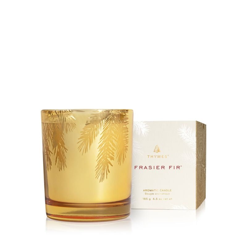 Frasier Fir Gilded Pine Candle - Periwinkle Rose