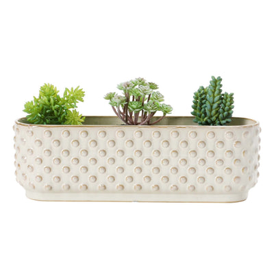 Hobnail 3 Partition Planter - Periwinkle Rose