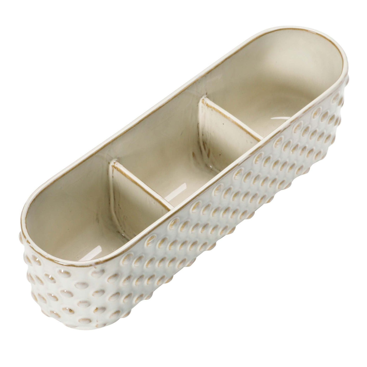 Hobnail 3 Partition Planter - Periwinkle Rose