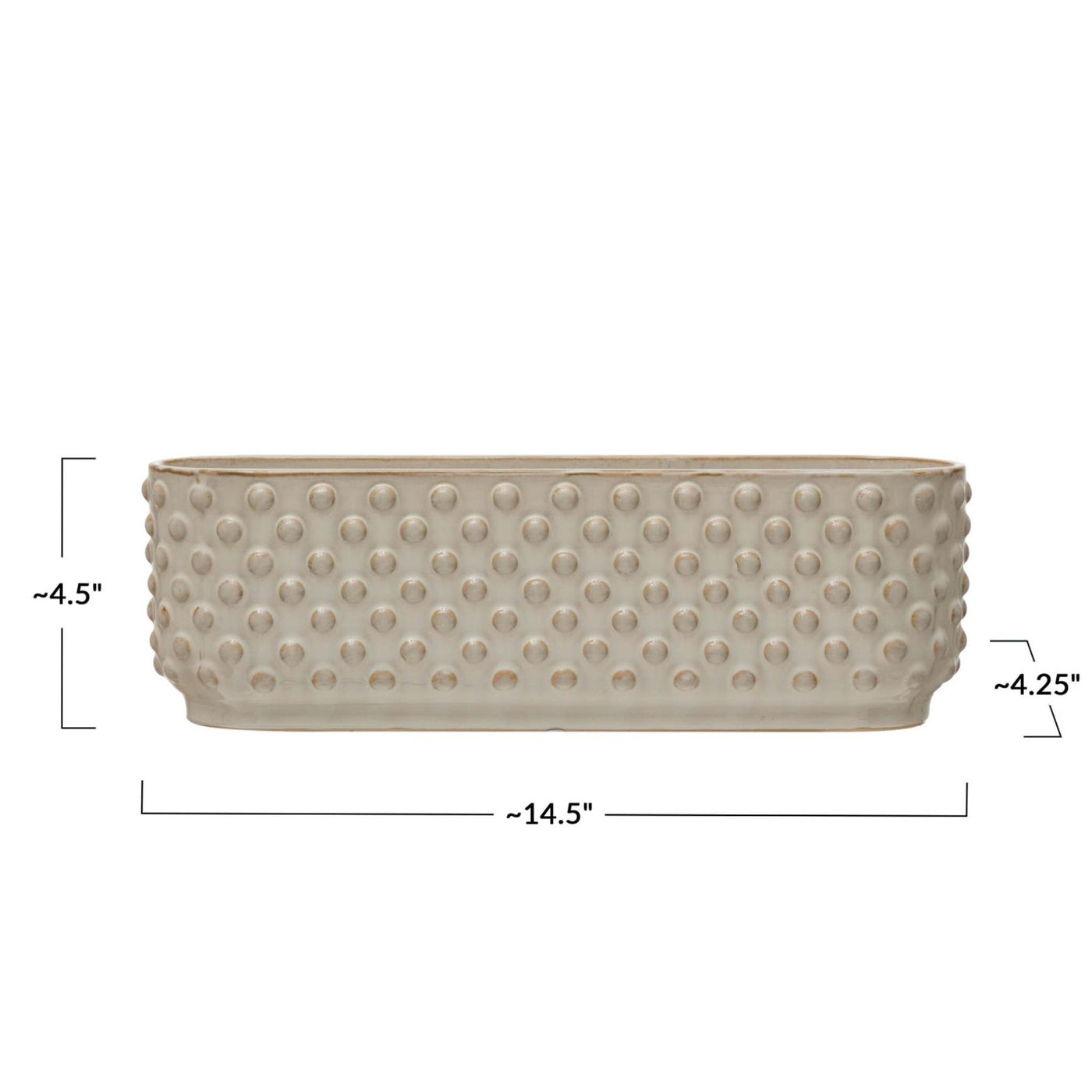 Hobnail 3 Partition Planter - Periwinkle Rose