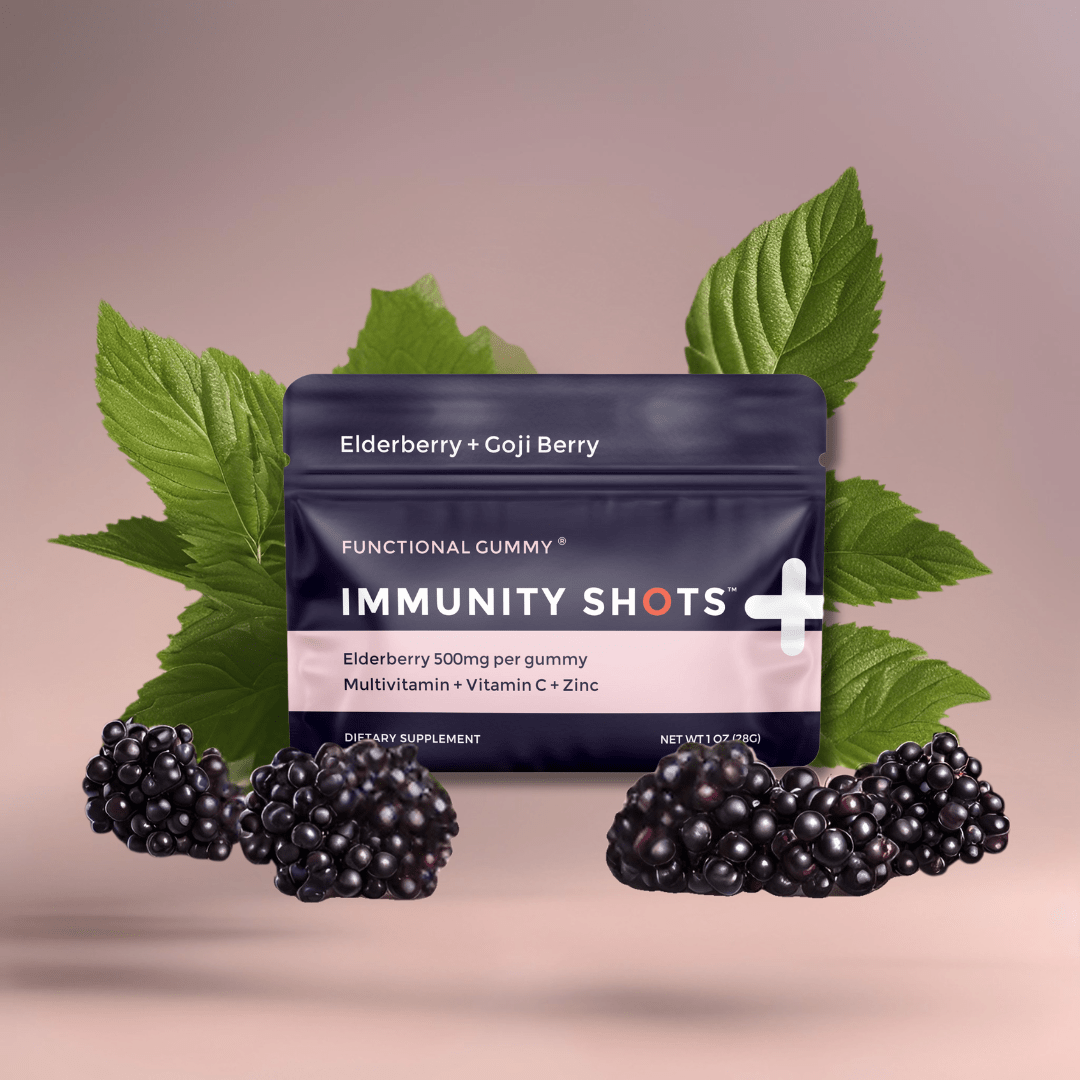 Immunity Shots Elderberry Goji Berry Multivitamin (4 gummies per pack) - Periwinkle Rose