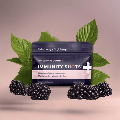 Immunity Shots Elderberry Goji Berry Multivitamin (4 gummies per pack) - Periwinkle Rose