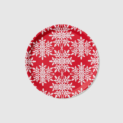 Jolly Snowflake Large Plates (Pack of 10) - Periwinkle Rose