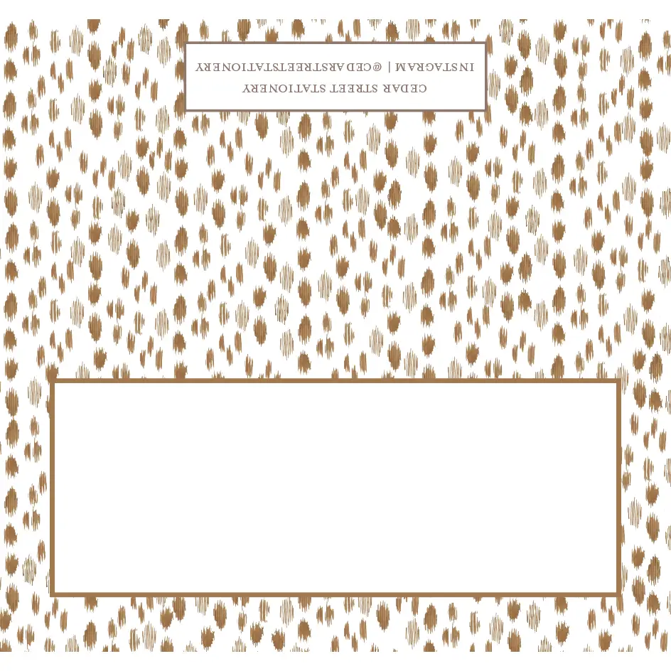 Les Touches Brown Place Cards