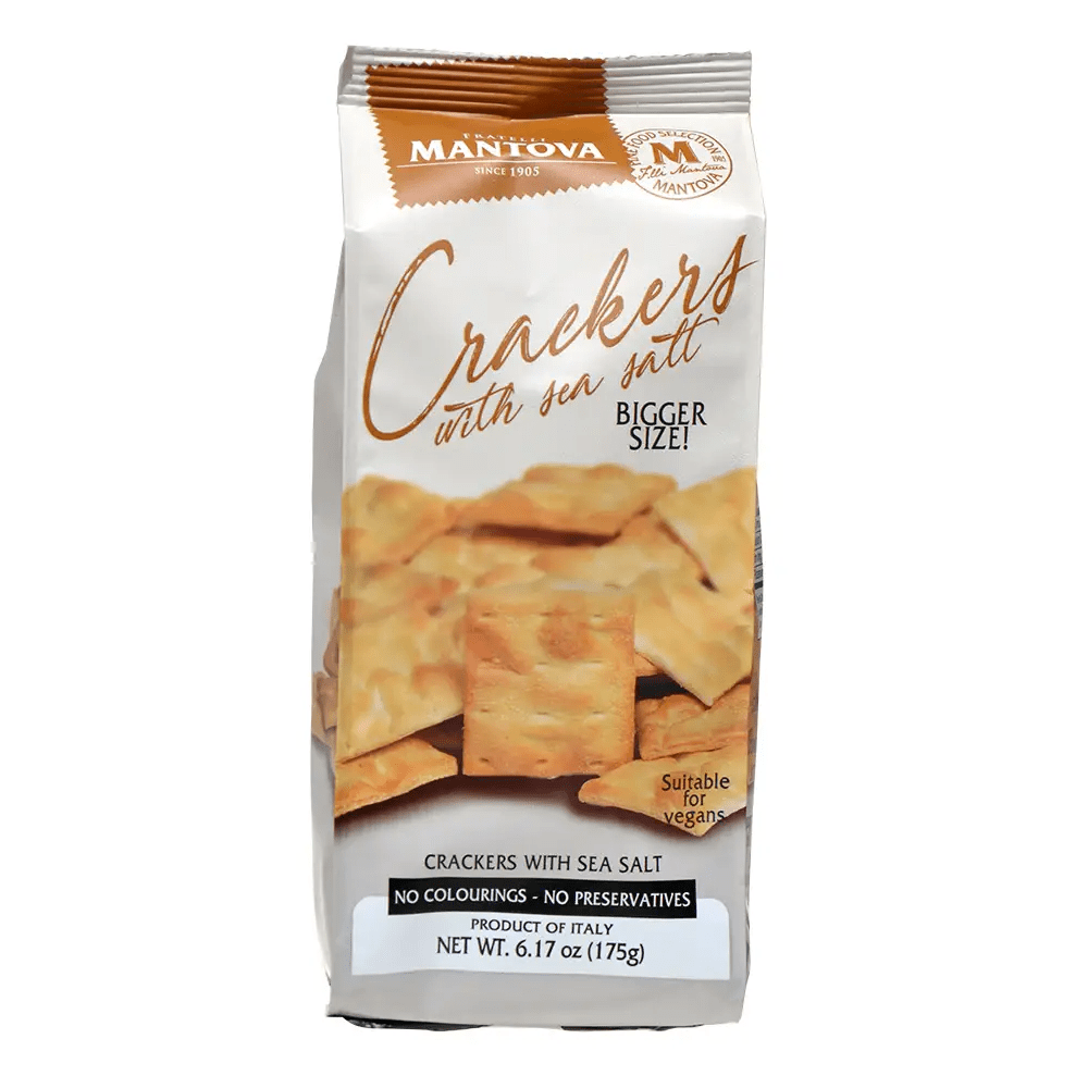 Mantova Crackers with Sea Salt, 6.17 oz. - Periwinkle Rose