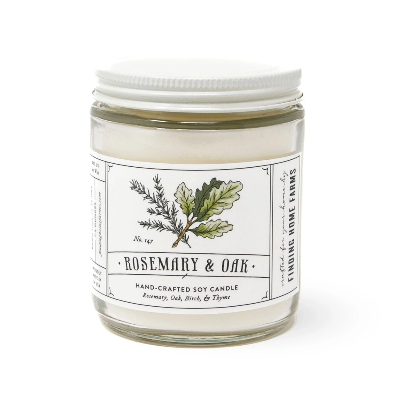Rosemary & Oak Soy Candle Jar (7.5 oz)