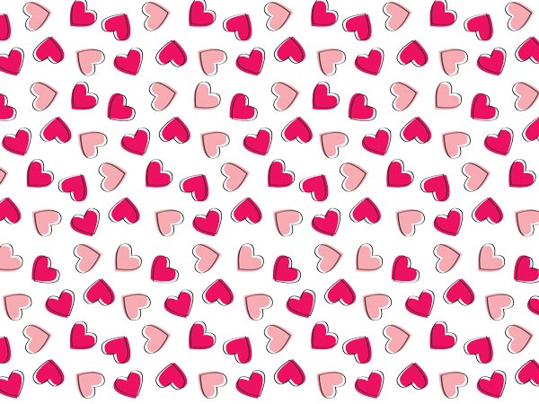 Scattered Hearts Tissue Paper 20"x30"