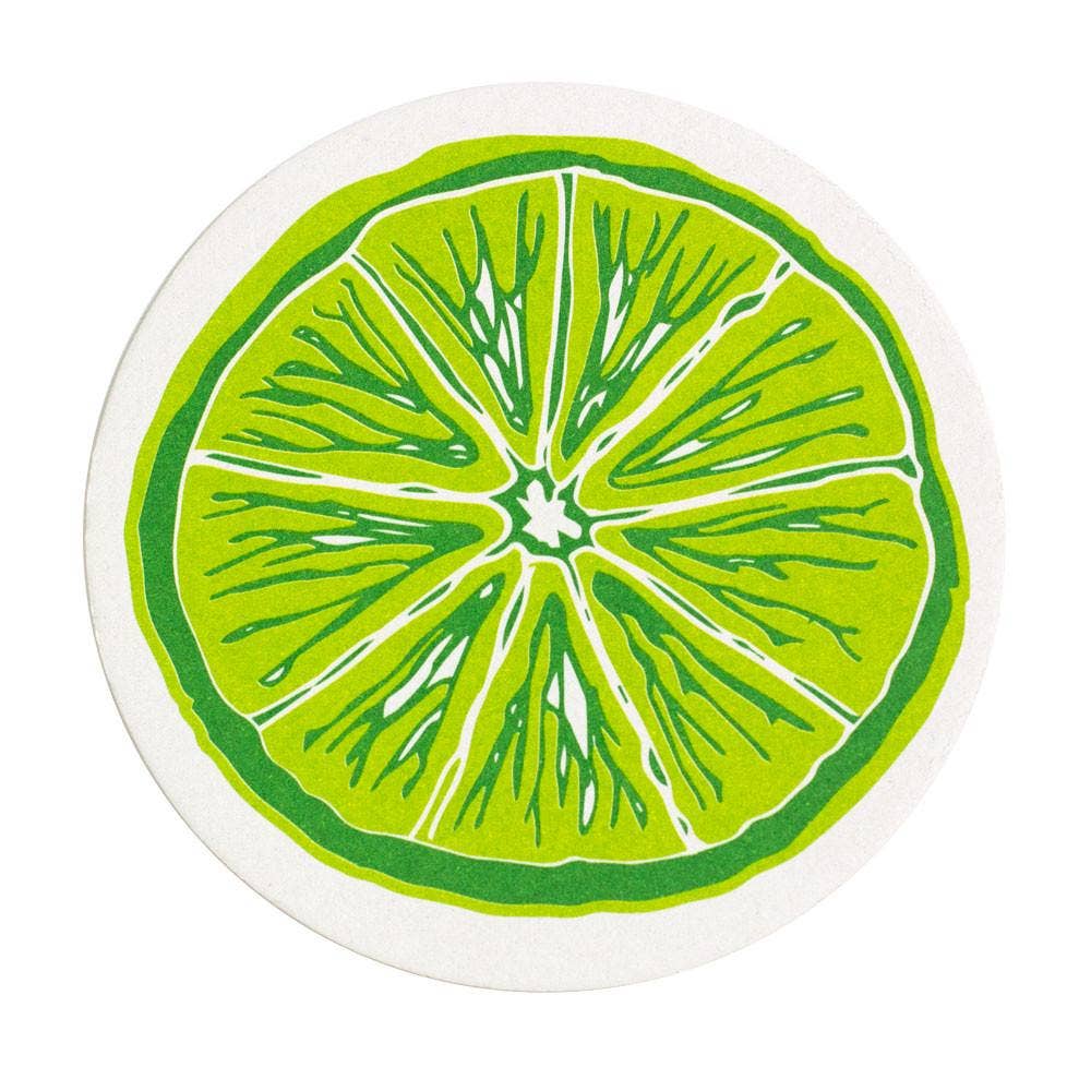 Slice Of Lime Coaster - Periwinkle Rose