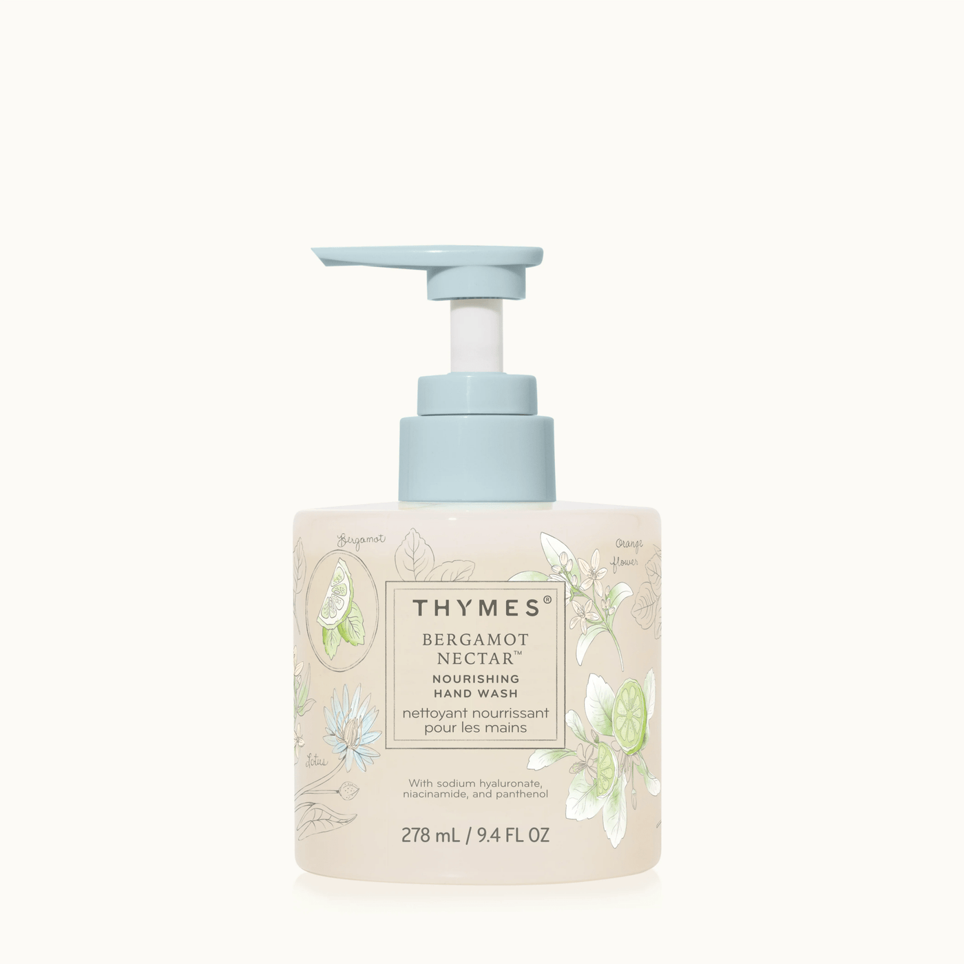 Thymes Bergamot Nectar Nourishing Hand Wash - Periwinkle Rose