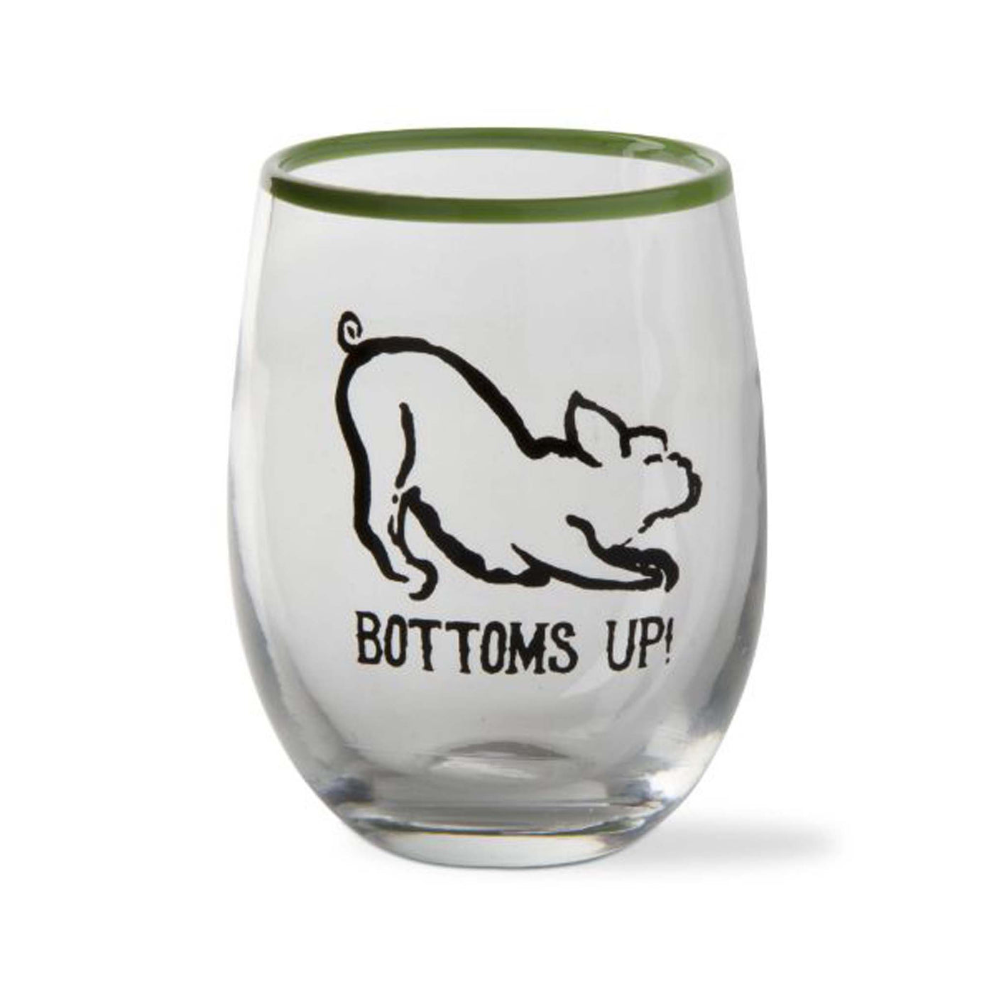 Bottoms Up Stemless Wine Glass