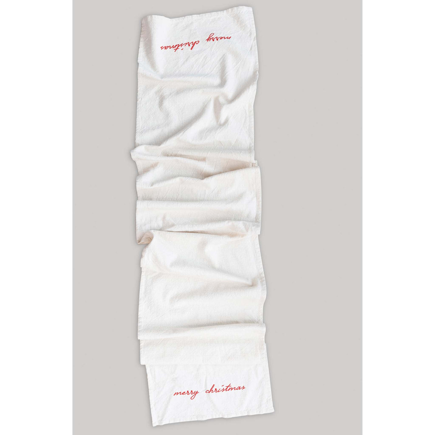 72" (6' ft) Merry Christmas Cotton Table Runner - Periwinkle Rose