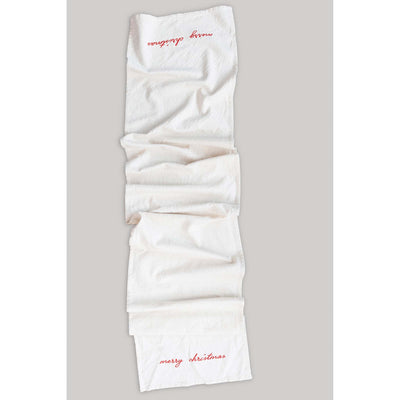 72" (6' ft) Merry Christmas Cotton Table Runner - Periwinkle Rose
