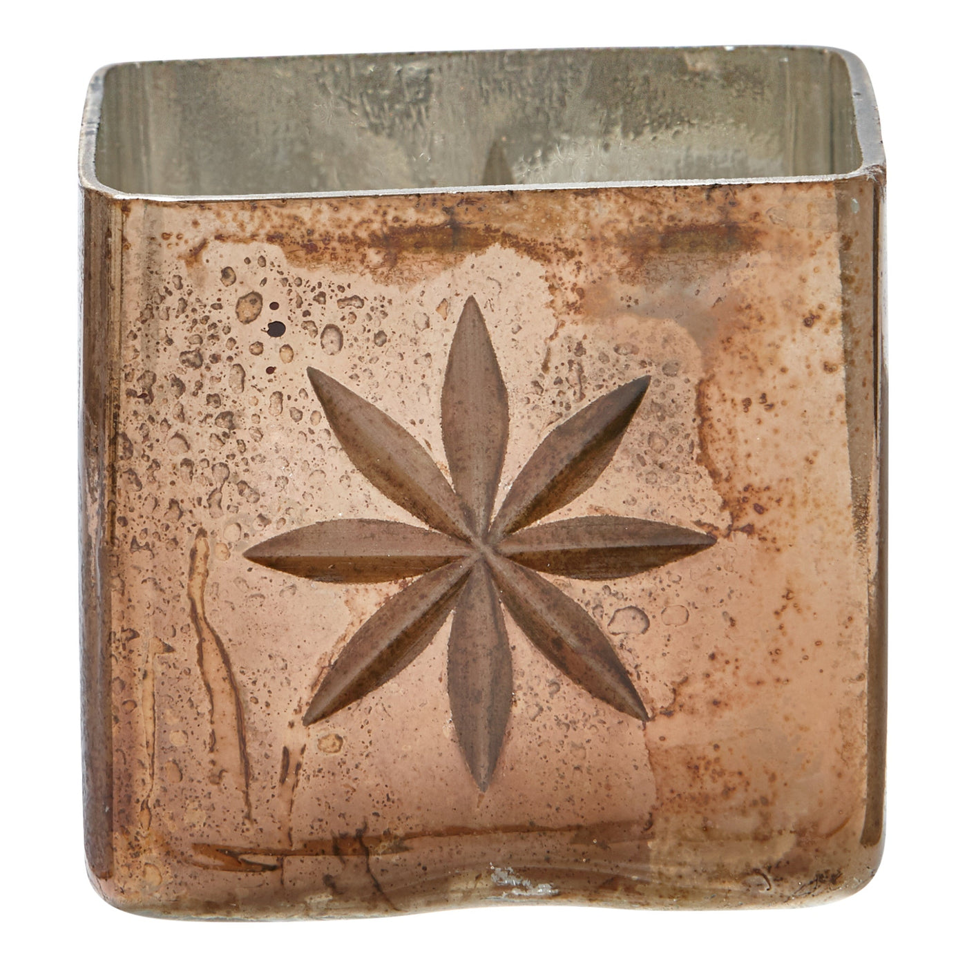Cosmos Square Tealight Holder - Periwinkle Rose