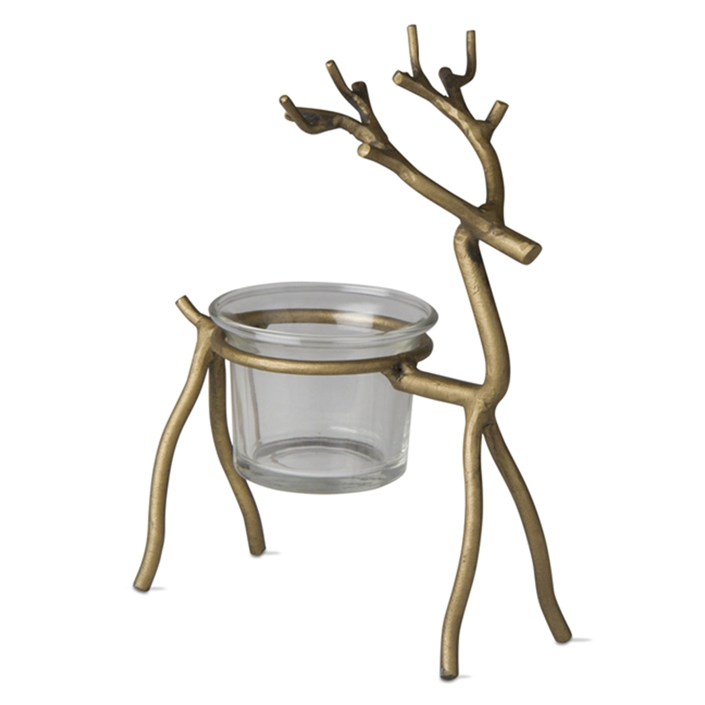 Forest Deer Tealight Holder - Periwinkle Rose