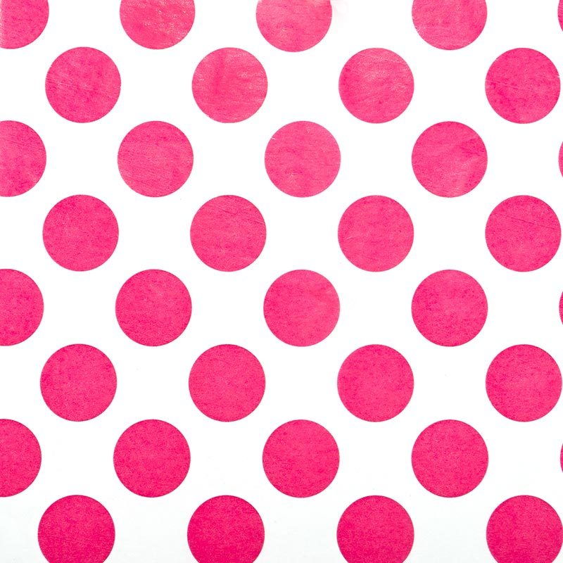 Hot Pink Dots tissue paper (20"x30")