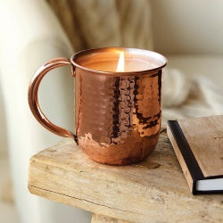 Thymes Simmered Cider Poured Copper Cup Candle